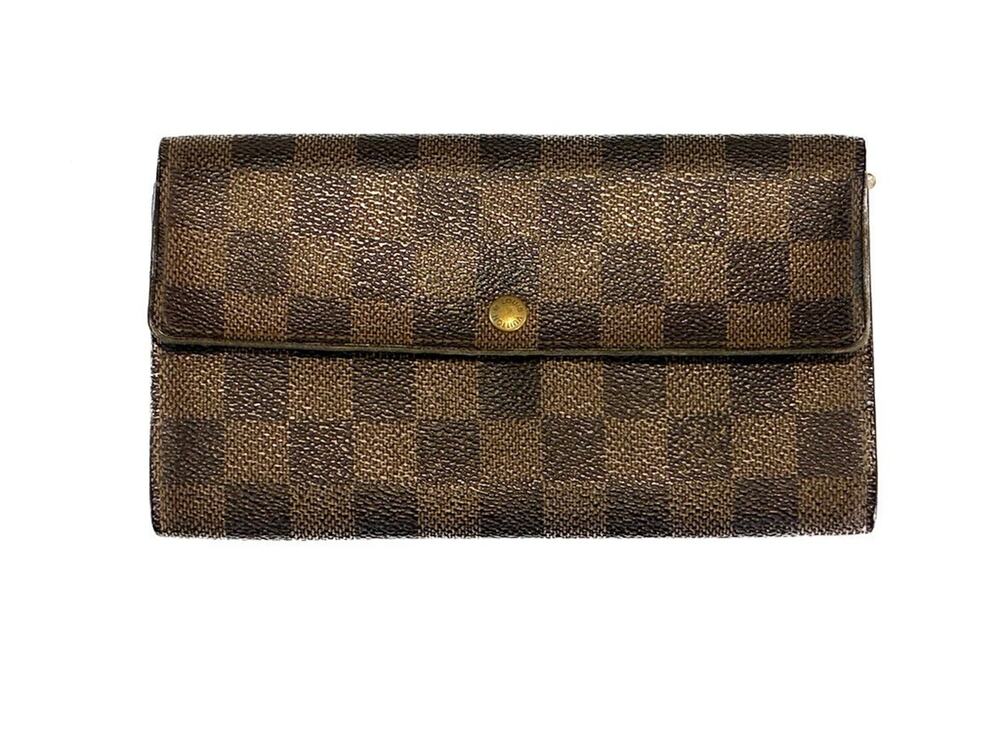 Authentic Vintage Louis Vuitton Damier Ebene Porte-Monnaie Crédit Long Wallet